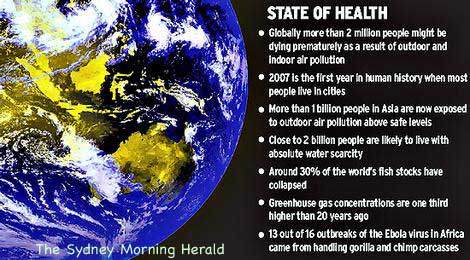 State of Heallth (of Earth) image from The Sydney Morning Herald