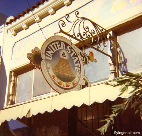 United State Cafe sign by Douglas Comstock, photo: M. DeLise