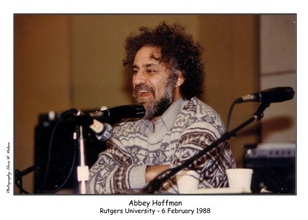 Abbey Hoffman - Rutgers University - 6 Feb, 1988 -  Photo: Chris Nelson
