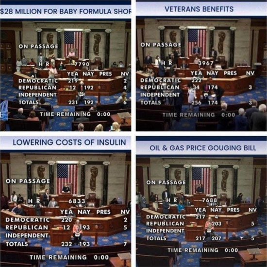 Voted to cut veterans benefits again you mean.