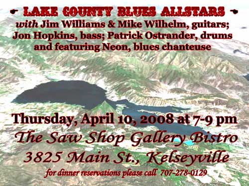 Lake County Blues Allstars, April 10th, 7pm