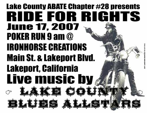 Lake County ABATE 28 - Ride for Rights poster by Mike Wilhelm