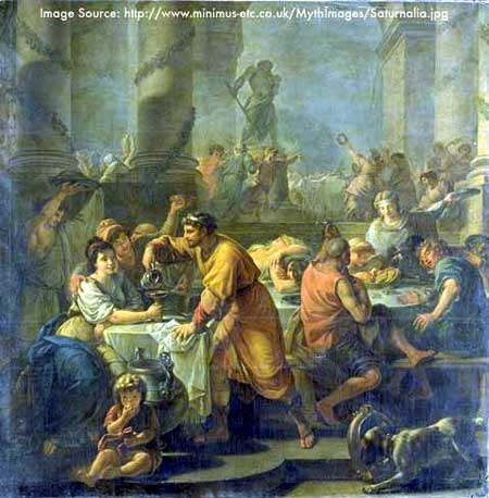 Old Painting of Saturnalia Celebration