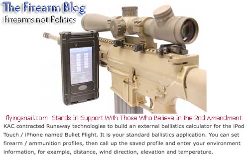Ballistics Calculator - iPod Touch mounted on M110 Sniper Rifle - from The Firearm BLOG