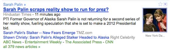 Sarah Palin scraps reality show to run for president?