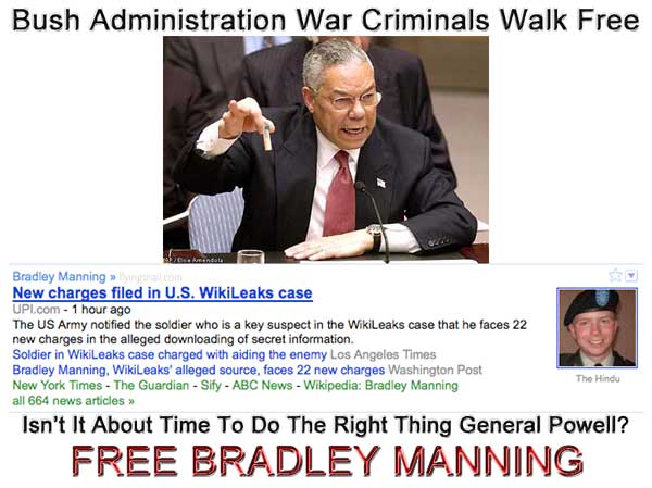 General Colin Powell Should Come Clean About the Bush Administration and Help Free Bradley Manning