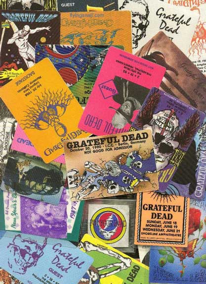 Pile of used Grateful Dead Backstage passes.