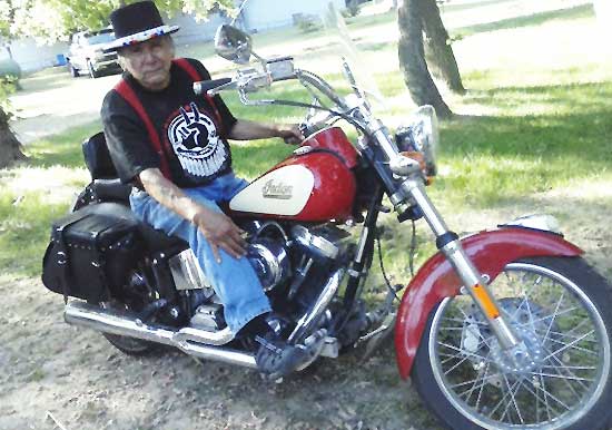 Dennis Banks on Indian Motorcycle