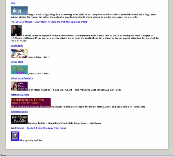 RSS 2.0 Feed as seen by FireFox browser, when clicking the Blue RSS feed in the address box, near the top of the page.