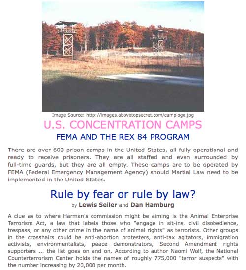 FEMA Concentration Camps