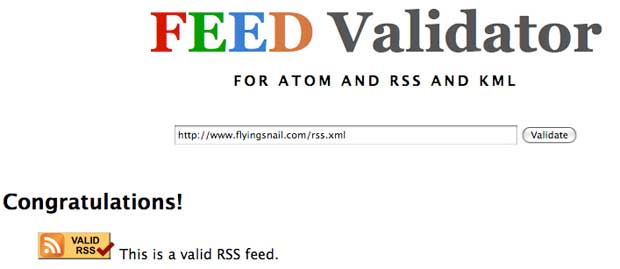 flyingsnail.com RSS Validation, August 13, 2012