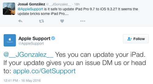 iOS 9.3.2 bricking software