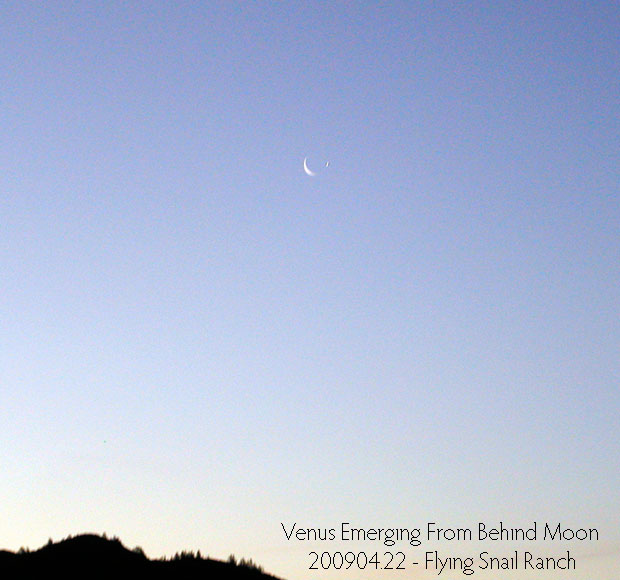 Venus Emerging From Behind Moon 200904.22