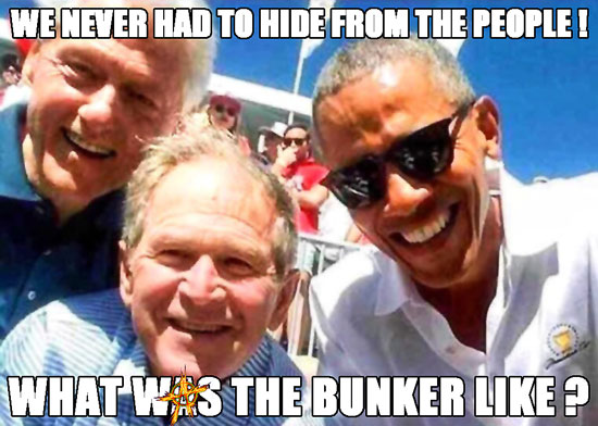 We never had to hide from the People! What's the bunker like?