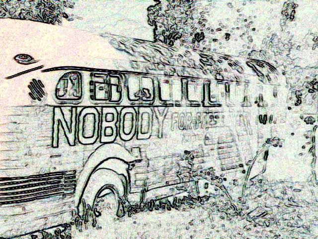 Nobody for President Bus ~ Photo/Graphic: C Spangler