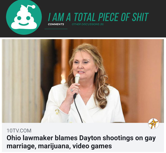 Ohio lawmaker blames Dayton shootings on gay marriage, marijuana, video games