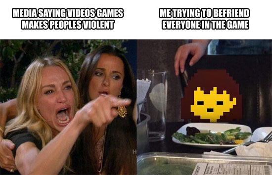 Media saying video game makes people violent